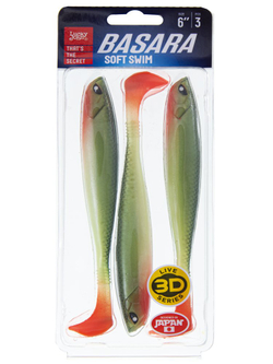 Виброхвост LUCKY JOHN Basara Soft Swim 3D, 6.0in (152 мм), цвет Z23, 3 шт., арт. 140405-Z23