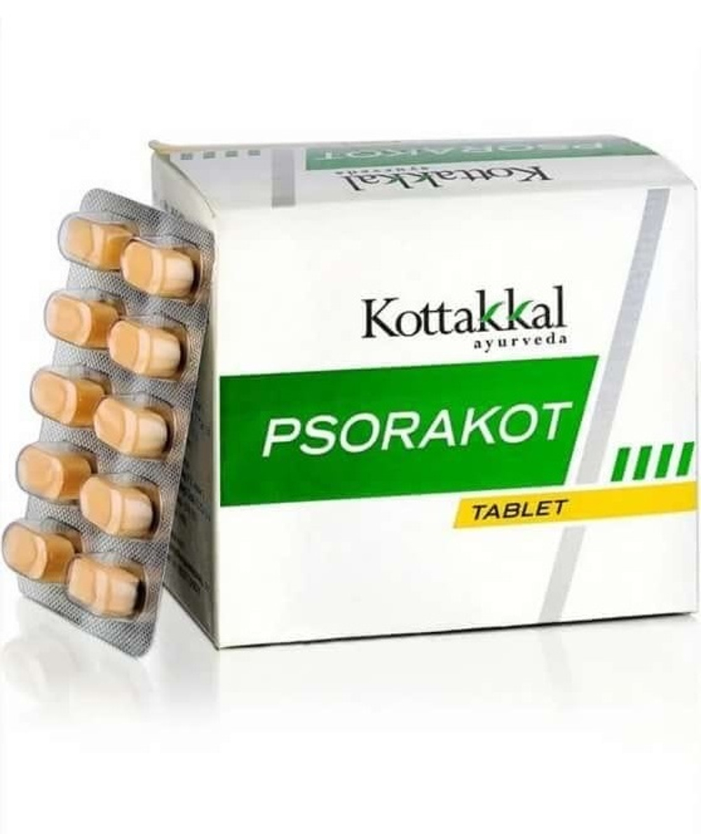 БАД Kottakkal Psorakot при псориазе и др. заболеваниях кожи, 10 таб