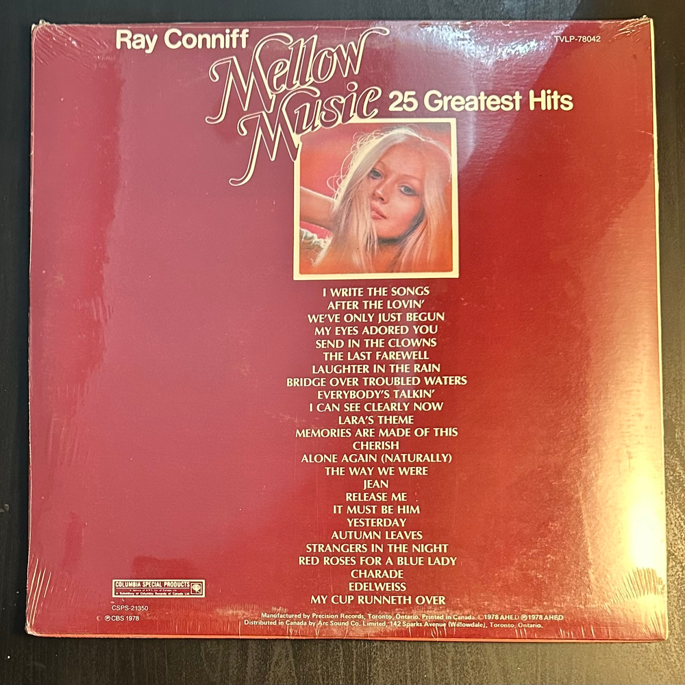 Ray Conniff - Mellow Music 25 Greatest Hits (Канада 1979г.)