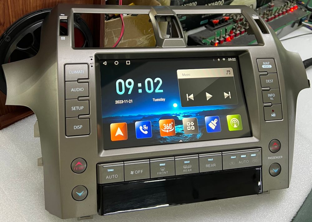 Магнитола для Lexus GX460 2009-2019 - Kuberg ZH-L9002 монитор 9", Android 13, Быстрая, CarPlay, 4G SIM-слот