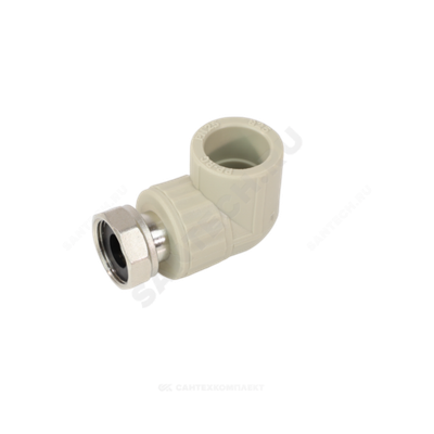Угольник PP-R комбинированный серый Дн 25х3/4" с накидной гайкой VALFEX 10138025Г
