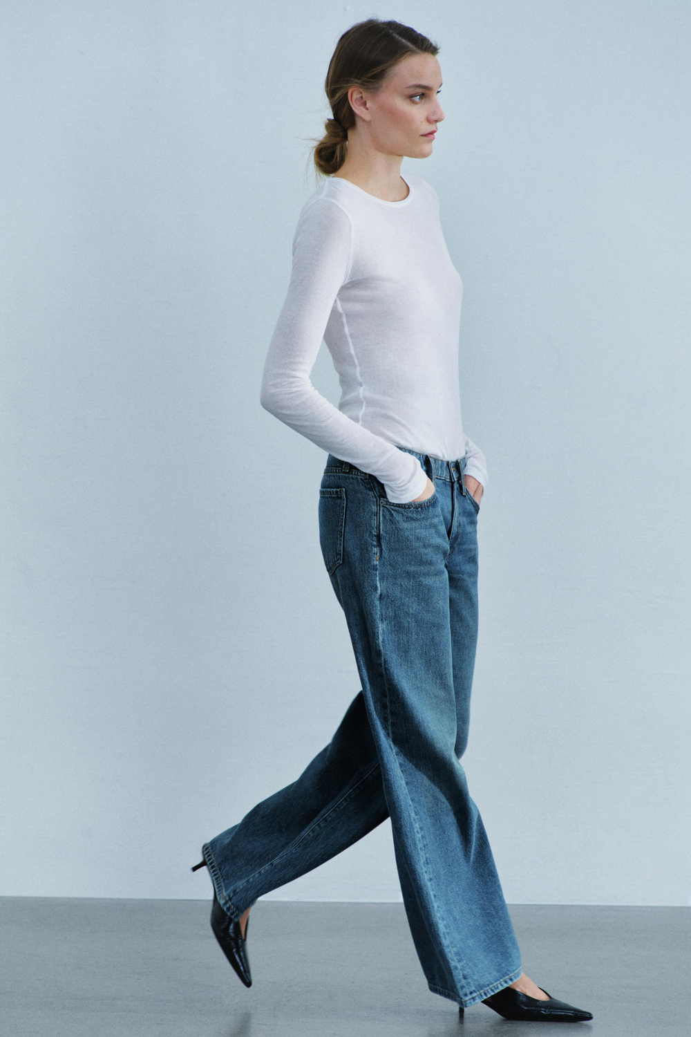 ДЖИНСЫ WIDE-LEG С НИЗКОЙ ПОСАДКОЙ — ZW COLLECTION — ZARA