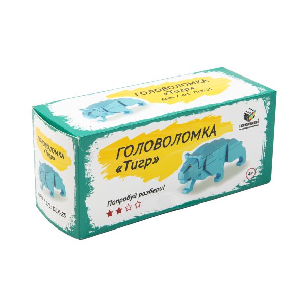 Головоломка Тигр, 10 элементов, 1 шт, Delfbrick DLK-25
