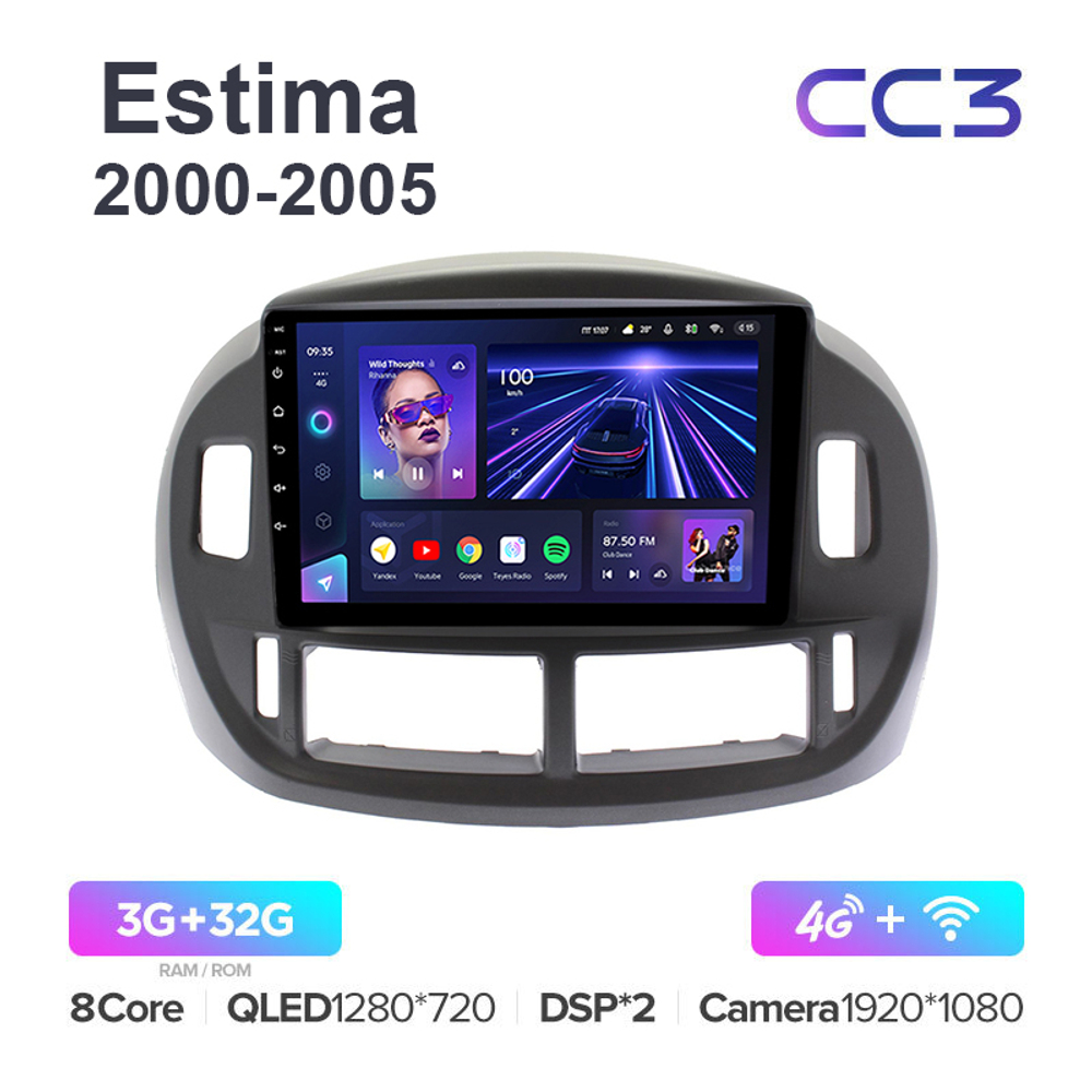 Teyes CC3 9"для Toyota Estima 2000-2005