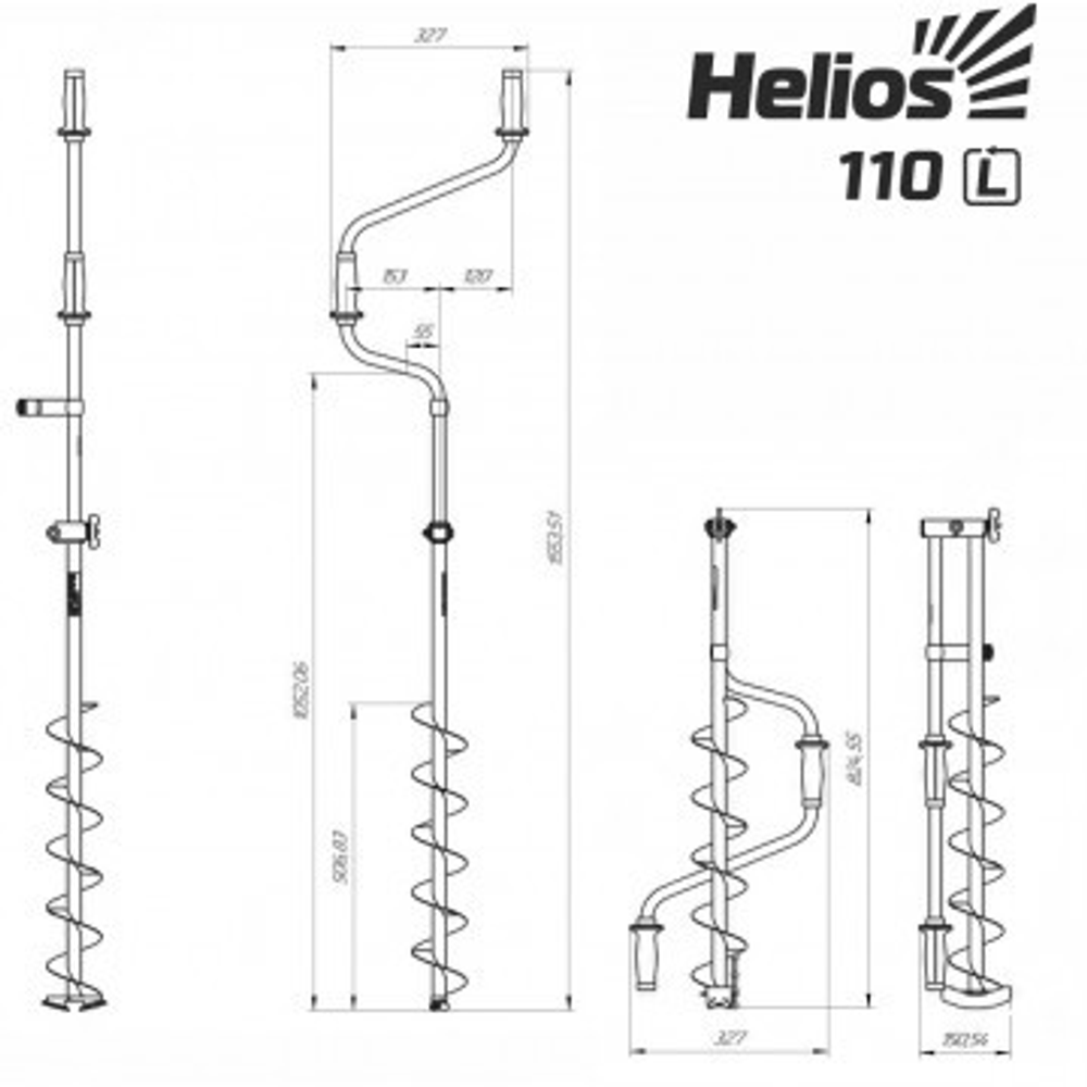 Ледобур Helios HS-110D (левое вращение)