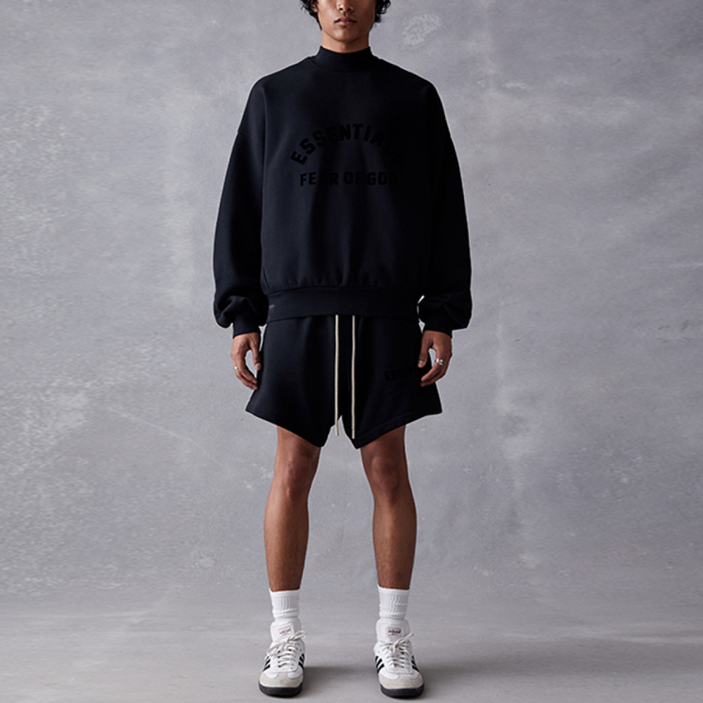 Толстовка Fear of God Essentials SS23 Crewneck Essentials Core Jet Black, 192SP232040F