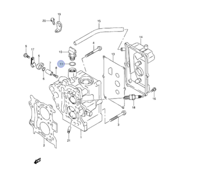Уплотнительное кольцо Suzuki DF8-DF30