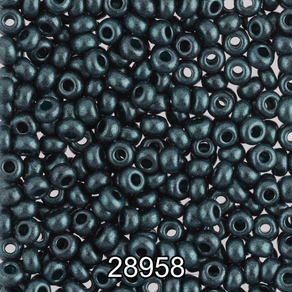 Бисер Preciosa 10/0 (2.3 мм), 500 г, 28958 (Ф319) т.зеленый