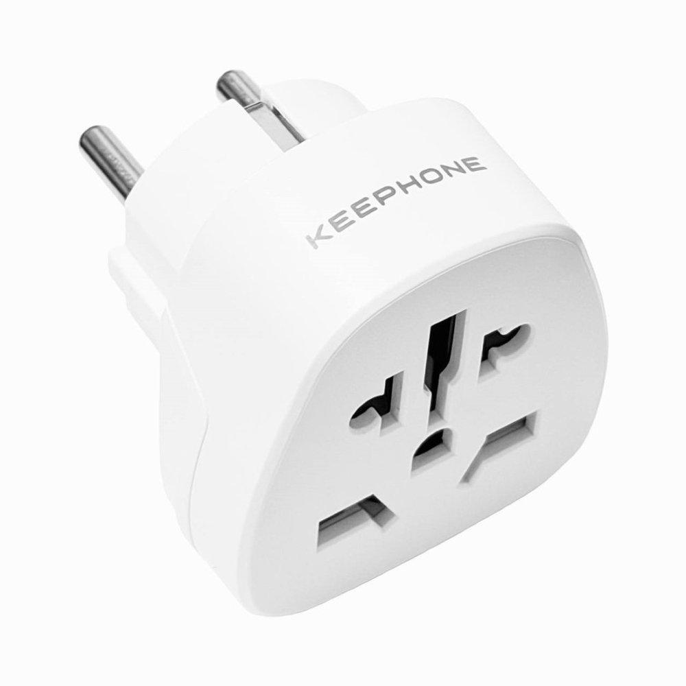 Сетевой переходник адаптер для евророзетки Keephone Powerflex белый