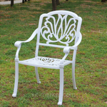 Комплект мебели из литого алюминия Geneva 4 White, античная бронза