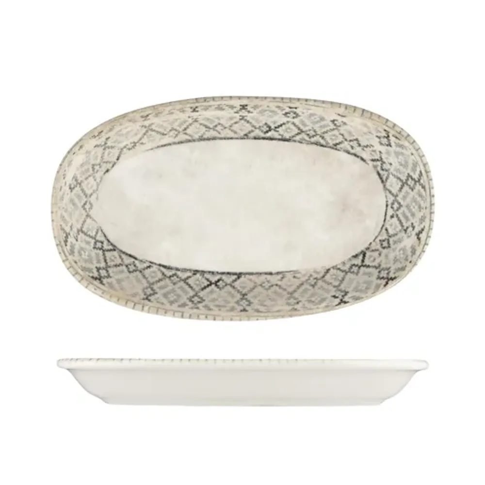 Блюдо овальное 19*11 см h2,4 см 200 мл емкость для закусок Rug By Bone Innovation [bb] [6]