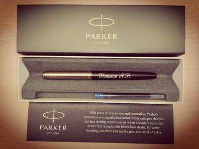 Пример № 3 (Перьевая) / / Ручка: Parker Jotter / Место нанесения: № 13 / Шрифт: Vesna / Артикул: 2030947
