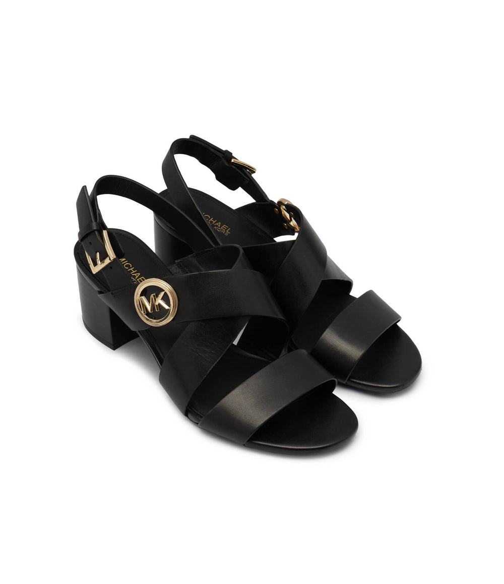 Кожаные босоножки на каблуке Michael Kors - черный(40S4VEMS1L)
