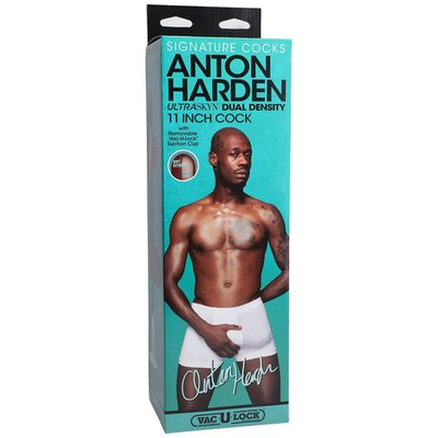 Коричневый фаллоимитатор-гигант Anton Harden 11 inch ULTRASKYN Cock - 29,2 см. (Цвет: коричневый)
