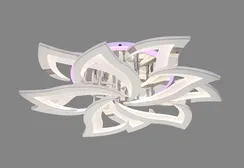 Люстра потолочная светодиодная Rilon 3016/5+5 CR+RGB, 218 Вт, хромированная