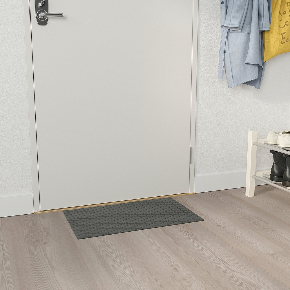 IKEA ÖSTERILD  (ИКЕА ЁСТЕРИЛД)  -  Придверный коврик для помещения - тёмно-серый 40х60 см