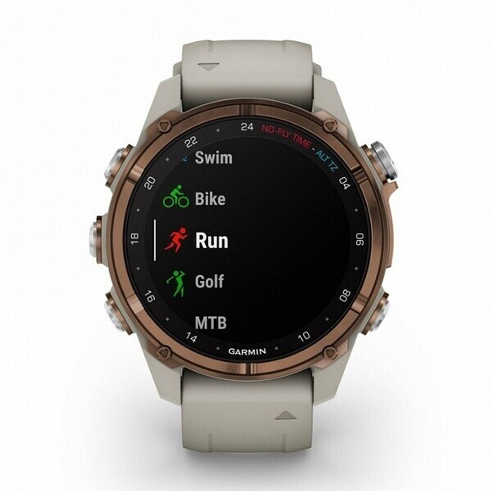 Умные часы Garmin Descent Mk3i титановый, бронзовый безель PVD/серый силиконовый ремешок 43 мм 010-02753-14