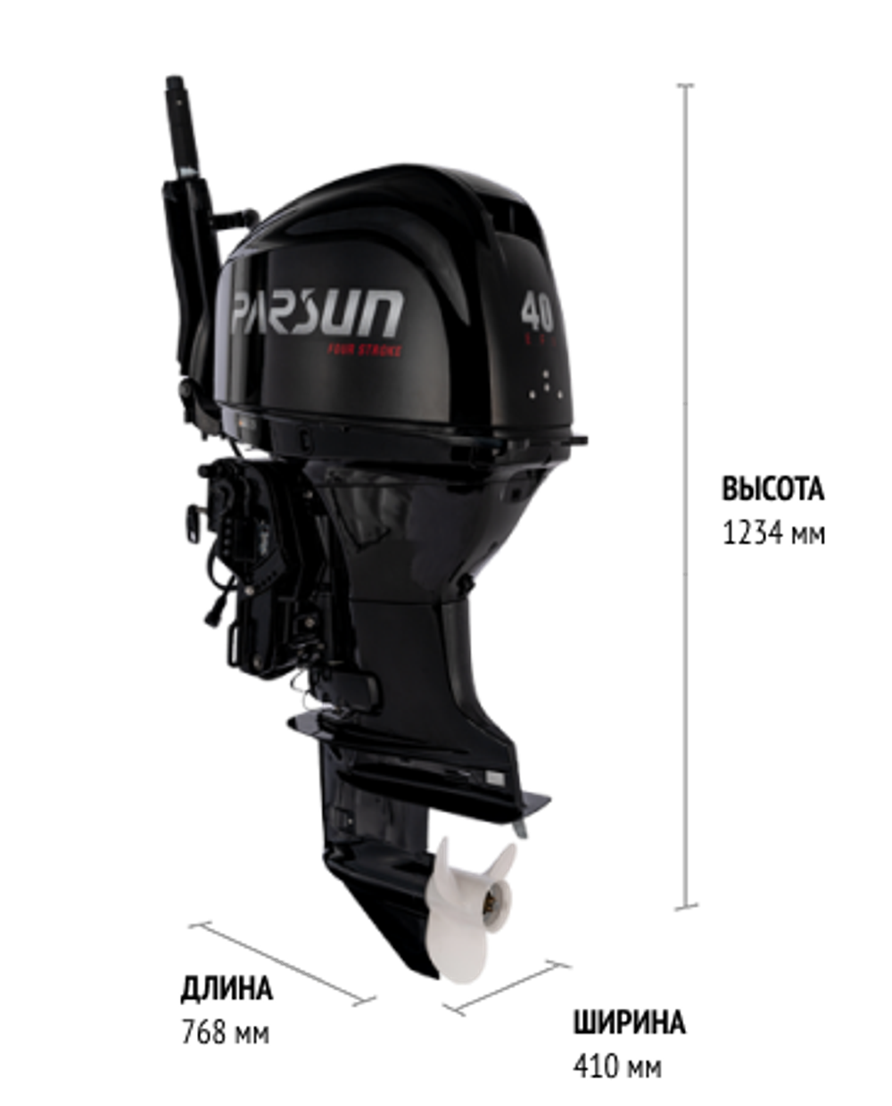 Подвесной лодочный мотор Parsun F40FES-T EFI