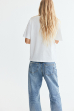 Хлопковая футболка с кружевными вставками - H&M