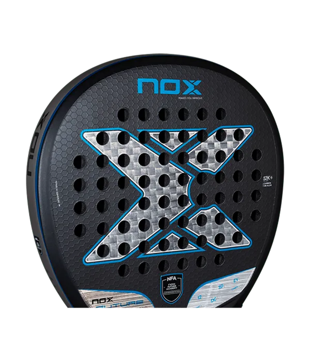 Ракетка для падел NOX Future Hybrid 12K NFA 2025 универсальная карбон