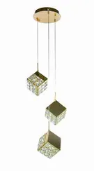 Светильник подвесной светодиодный NewRgy 6010E/3A GOLD+CLEAR, 36 Вт, золотой и прозрачный