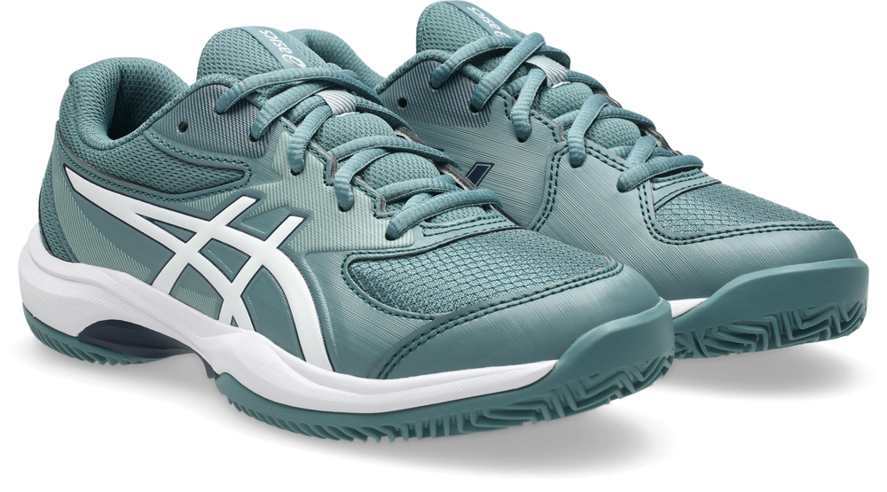 Детские теннисные кроссовки Asics Gel-Game GS Clay/OC - foggy teal/white