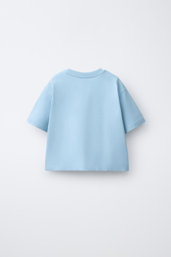 ZARA ФУТБОЛКА С НАДПИСЬЮ, СИНИЙ