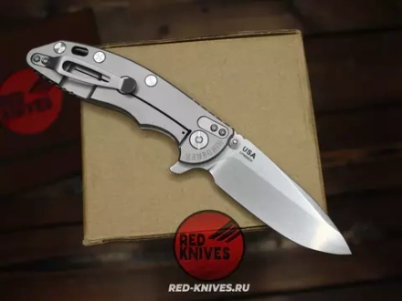 Нож HINDERER XM-18 SPEARPOINT Slicer TITANIUM - фрезеровка волны RK-474