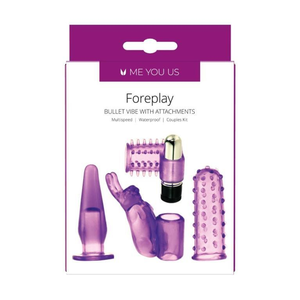 Фиолетовый вибронабор Foreplay Couples Kit (Цвет: фиолетовый)