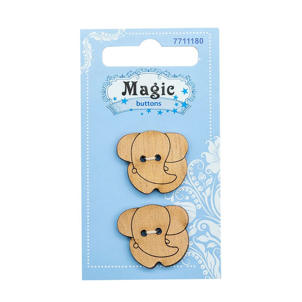 Украшения декоративные: пуговицы Слоненок, 2 шт, Magic Buttons LW777-V47