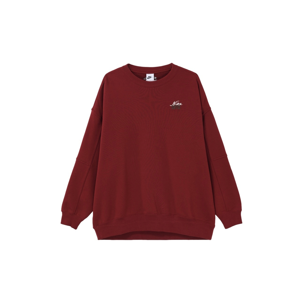 Свитшот Nike Alphanumeric Ribbed Crew, бордо