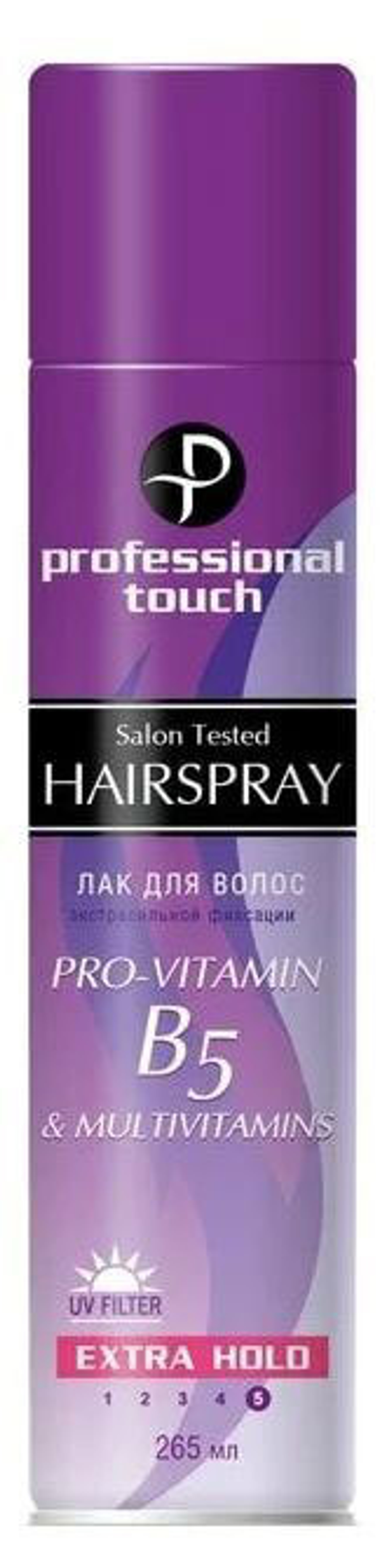 Лак для волос Professional Touch Pro Vitamin B5 & Multivitamins экстра сильная фиксация 265 мл