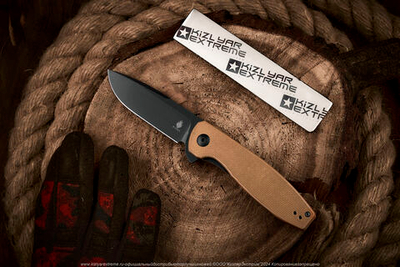 Складной нож Kizer Swedge сталь 9Cr18MoV BlackWash рукоять G10