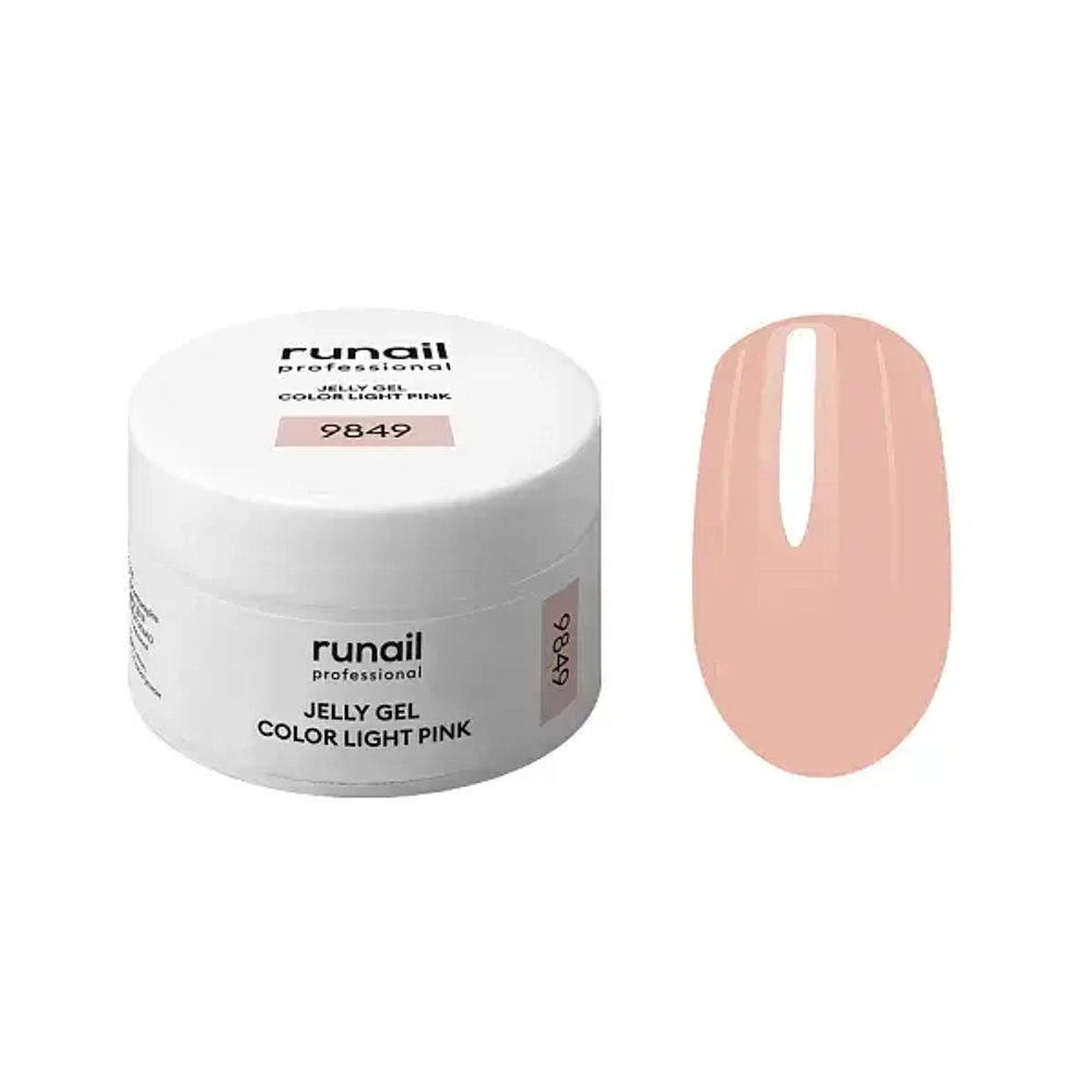 Гель-желе JELLY COLOR LIGHT PINK,RuNail 15г №9849