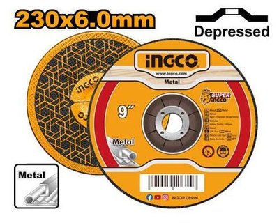 Круг зачистной по металлу 27 230х6х22 A 24 RBF INGCO MGD602301