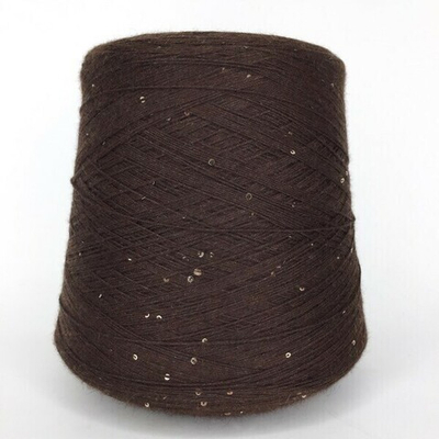 Elisir - Biella Yarn; 100% кашемир, микропайетки (золото 2мм); 520м/100гр; цвет: шоколад; Есть бобинки: 263 гр