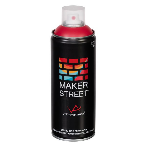 Эмаль для граффити 400 мл, 208 Ярко-красный, Makerstreet, MS400