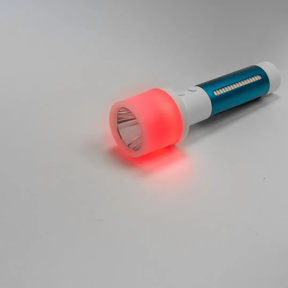 Фонарь ручной аккумуляторный (бел.LED 3Вт,желт.SMD 1Вт,красн.SMD 0.5Вт, 5 режимов работы, аккум. 1200мАч, 120Лм, время работы 3-4ч, время зар. 4-5ч) Forsage F-EL1030