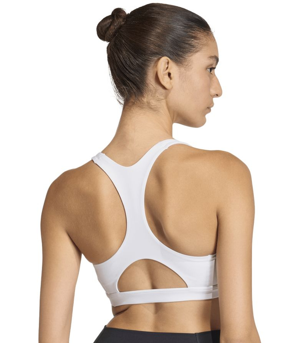 Бюстгальтер Adidas Optime Essentials Workout Medium Support Sports - белый