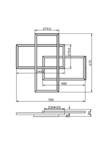 Потолочная светодиодная люстра Maytoni Line MOD016CL-L80BK