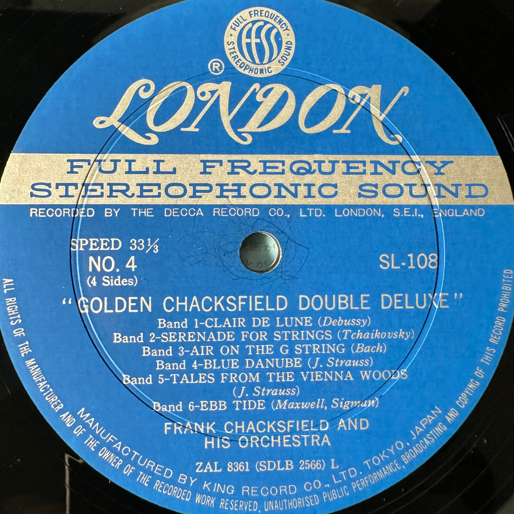 Frank Chacksfield & His Orchestra - Golden Chacksfield Double Deluxe 2LP (Япония)