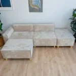 РАЙСКИЙ УГОЛОК Диван угловой бежевый, с Crash-эффектом