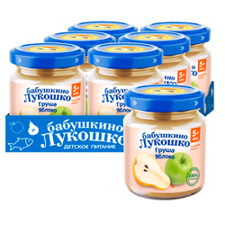 Пюре Бабушкино Лукошко Груша яблоко с 5 месяцев 100г