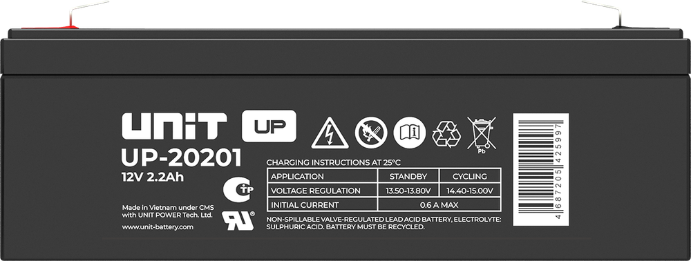 Аккумулятор UNIT UP-20201 ( 2Ач / 12В ) AGM