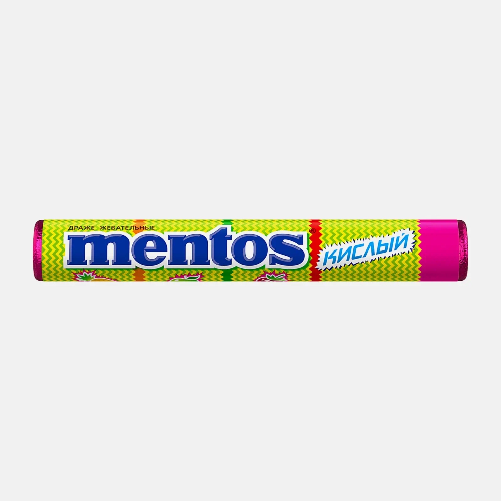 Драже Кислый яблоко-клубника-ананас Mentos 37.5г