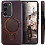 Business style чехол из кожи для SAMSUNG GALAXY S23 (не ULTRA/ FE/ PLUS!) с кольцом-подставкой и бархатной подкладкой