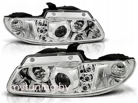 Передние фары angel eyes chrome для Chrysler Voyager / Dodge Caravan