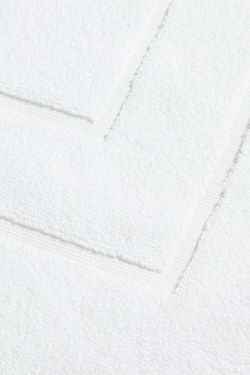 ZARA HOME ХЛОПКОВЫЙ НЕСКОЛЬЗЯЩИЙ КОВРИК ДЛЯ ВАННОЙ, БЕЛЫЙ