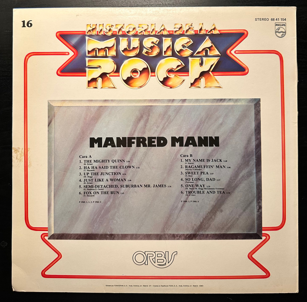Manfred Mann - Manfred Mann (Испания 1982г.)