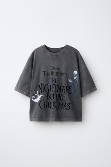 ZARA ФУТБОЛКА С ПРИНТОМ THE NIGHTMARE BEFORE CHRISTMAS © DISNEY, АНТРАЦИТОВО-СЕРЫЙ